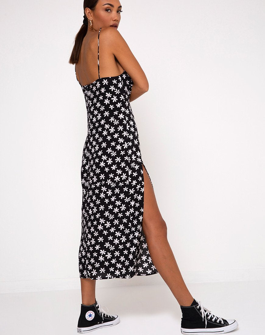 Imagen de Vestido Midi Ciprés en Blanco y Negro 90s Daisy
