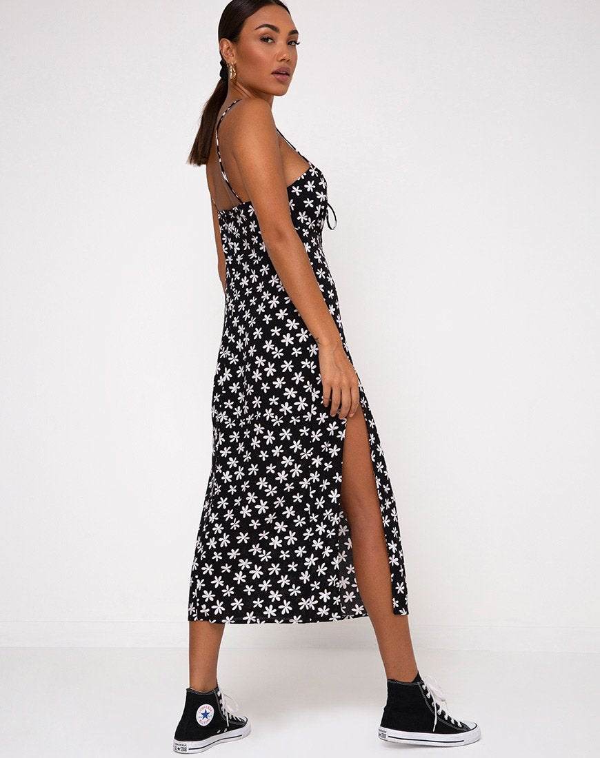 Imagen de Vestido Midi Ciprés en Blanco y Negro 90s Daisy