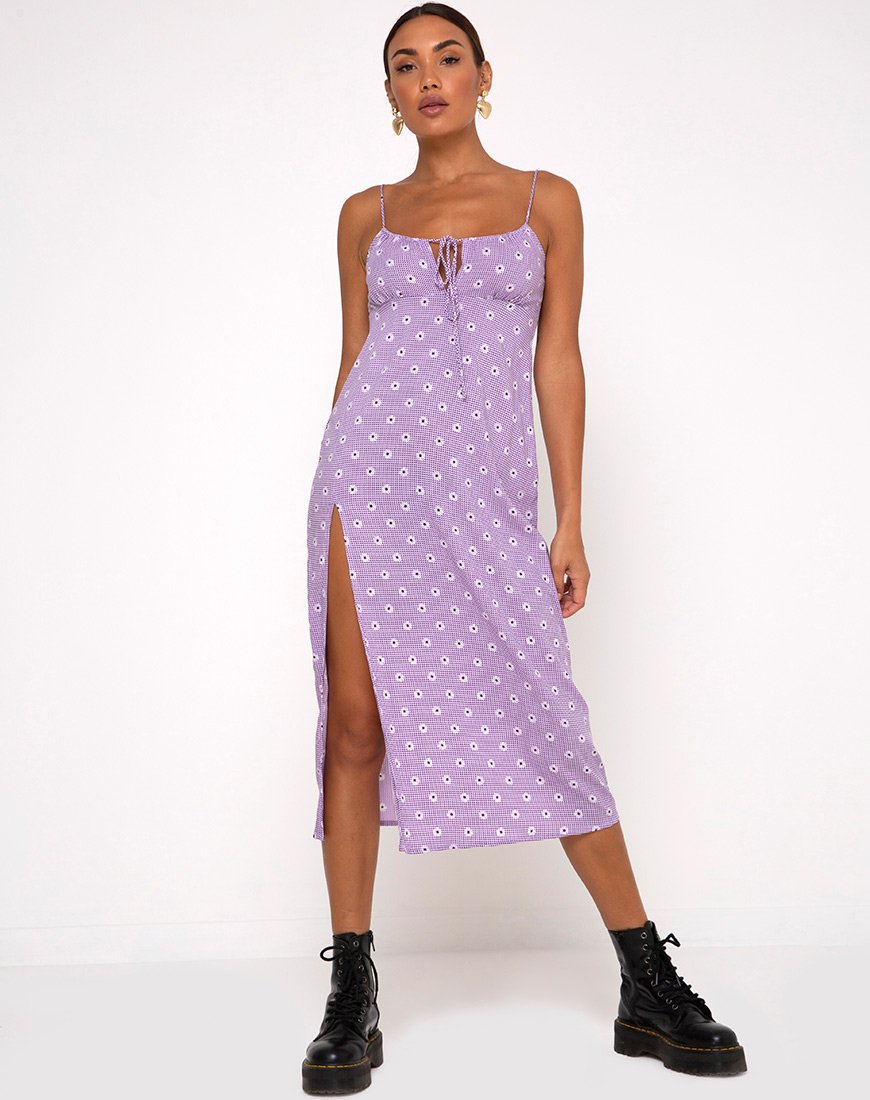 Vestido Midi Ciprés en Daisy Field Lavanda