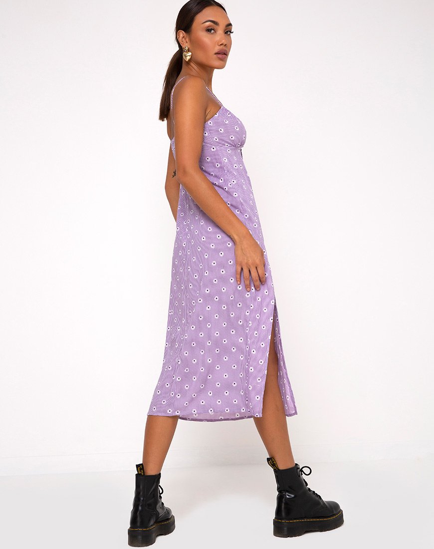 Imagen del Vestido Midi Ciprés en Campo de Margaritas Lavanda