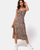 Imagen del vestido Cypress Midi Dress in 90s Zebra Taupe