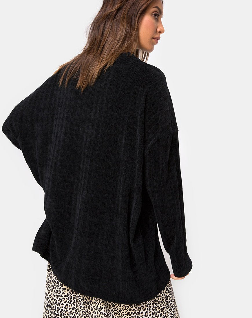 Jersey de chenilla negro