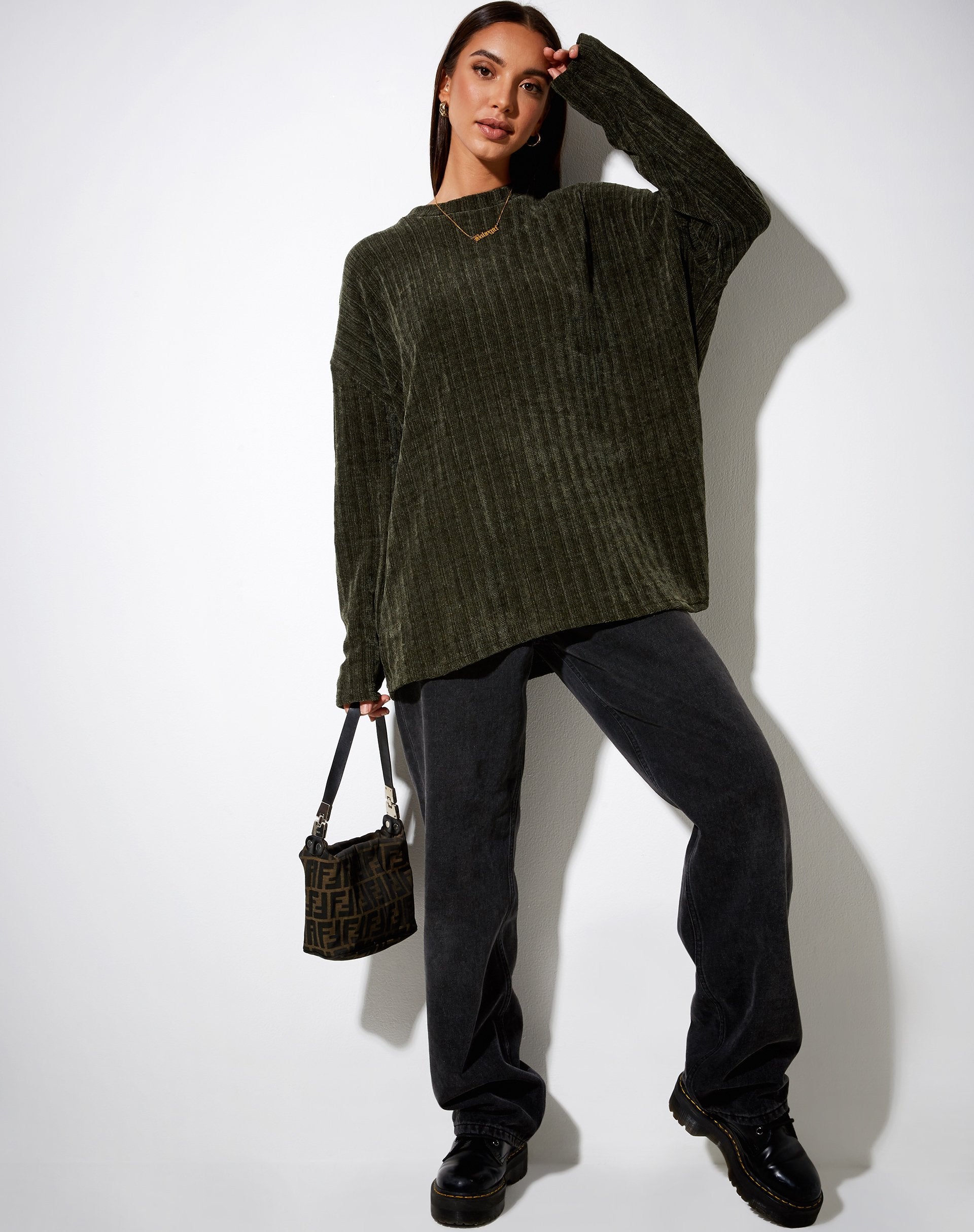 Imagen de Dad Jumper in Chenille Khaki