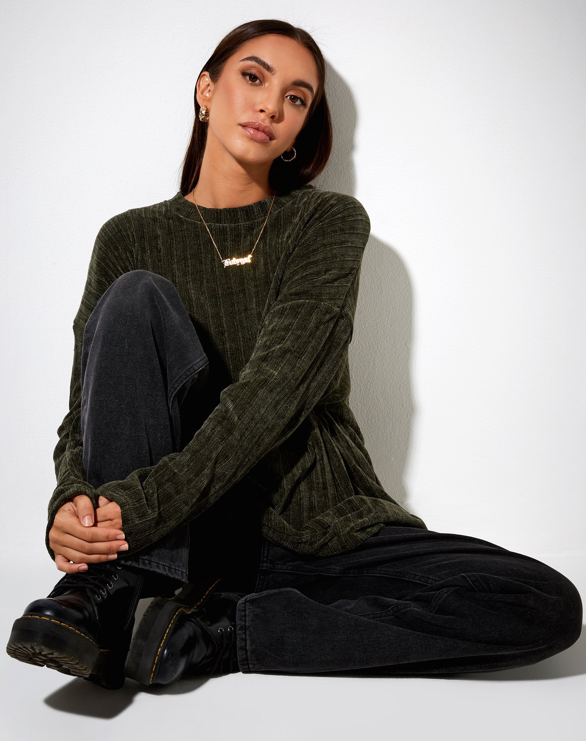 Imagen de Dad Jumper in Chenille Khaki