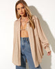 Imagen de la camisa Dael Oversized en Crinkle Tan