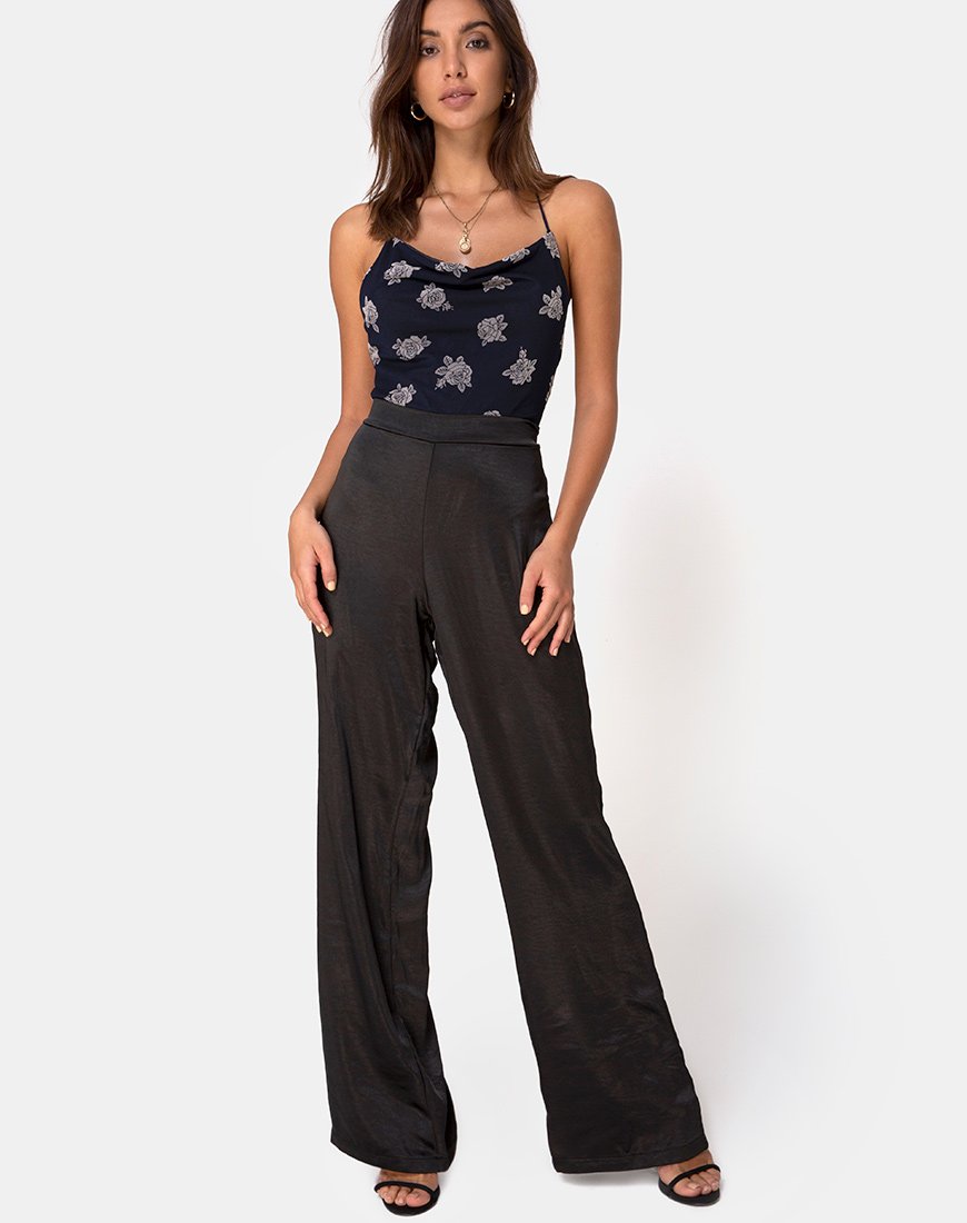 Imagen de corpiño Dais en negro Flock Rose