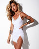 Imagen de Daisy Bodycon Dress in White Daisy Embro White