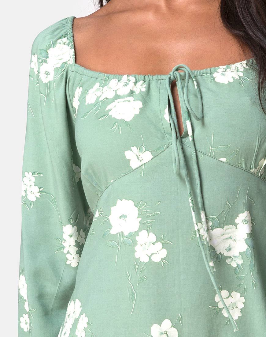 Imagen del Vestido Danila en Mono Flor Verde