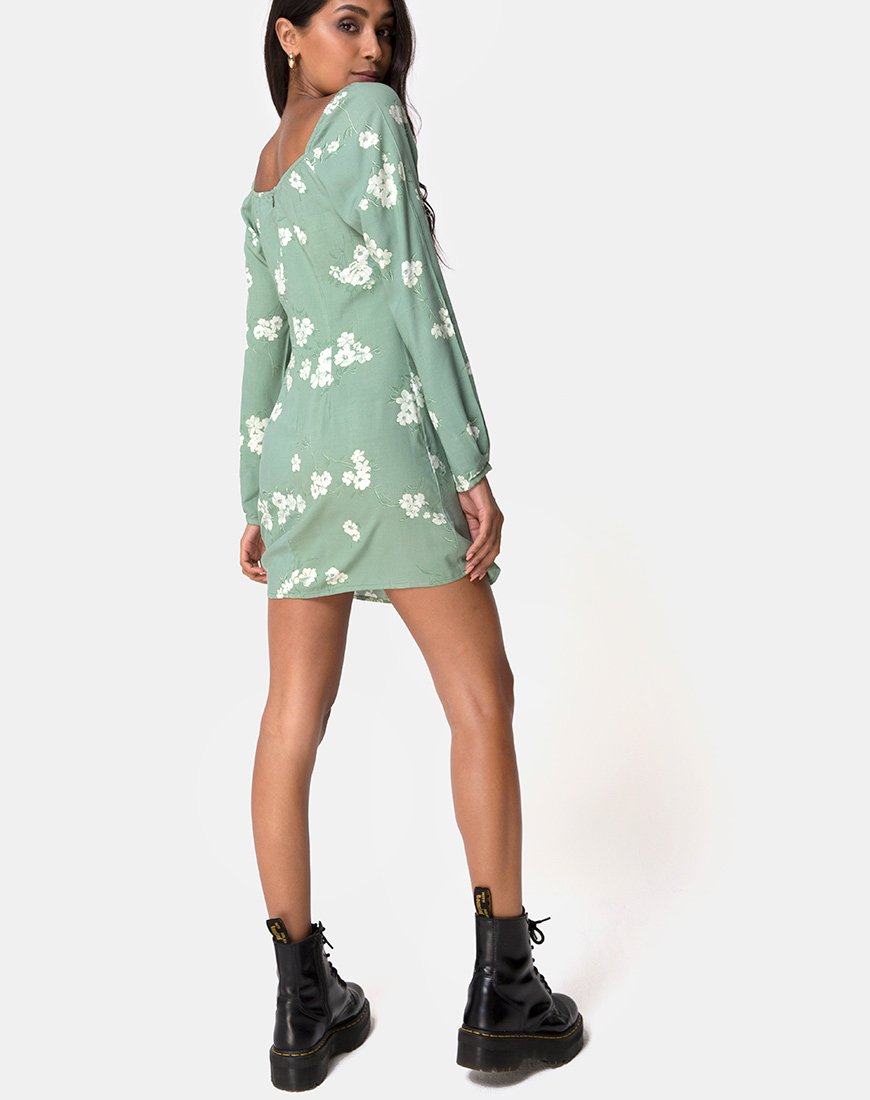 Imagen del Vestido Danila en Mono Flor Verde