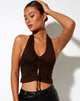 Imagen de Dapa Crop Top en Lycra Chocolate amargo