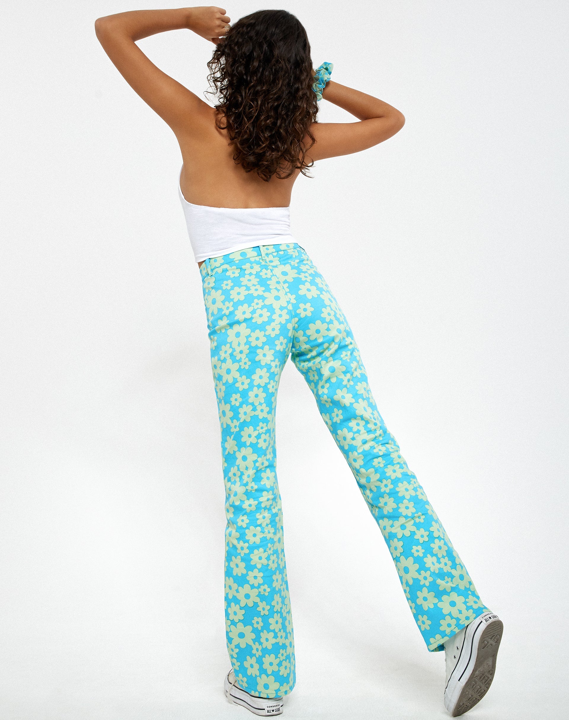 Imagen de Motel X Barbara Kristoffersen Zoven Flare Trouser in Retro Daisy Blue