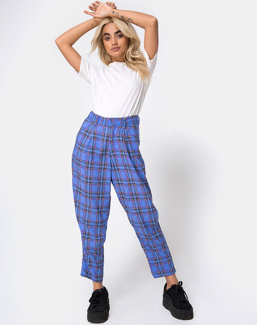 Imagen de Dastan Pantalones en 90s Check Azul Rosa