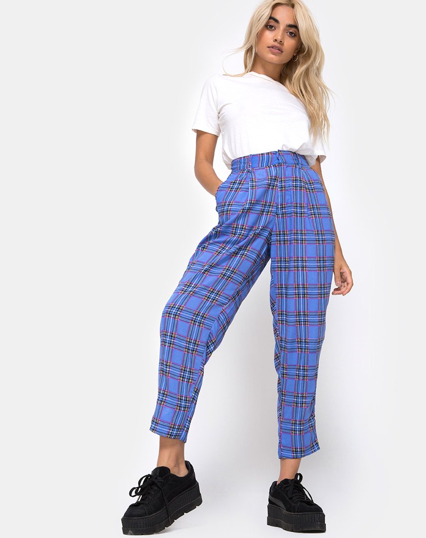 Imagen de Dastan Pantalones en 90s Check Azul Rosa