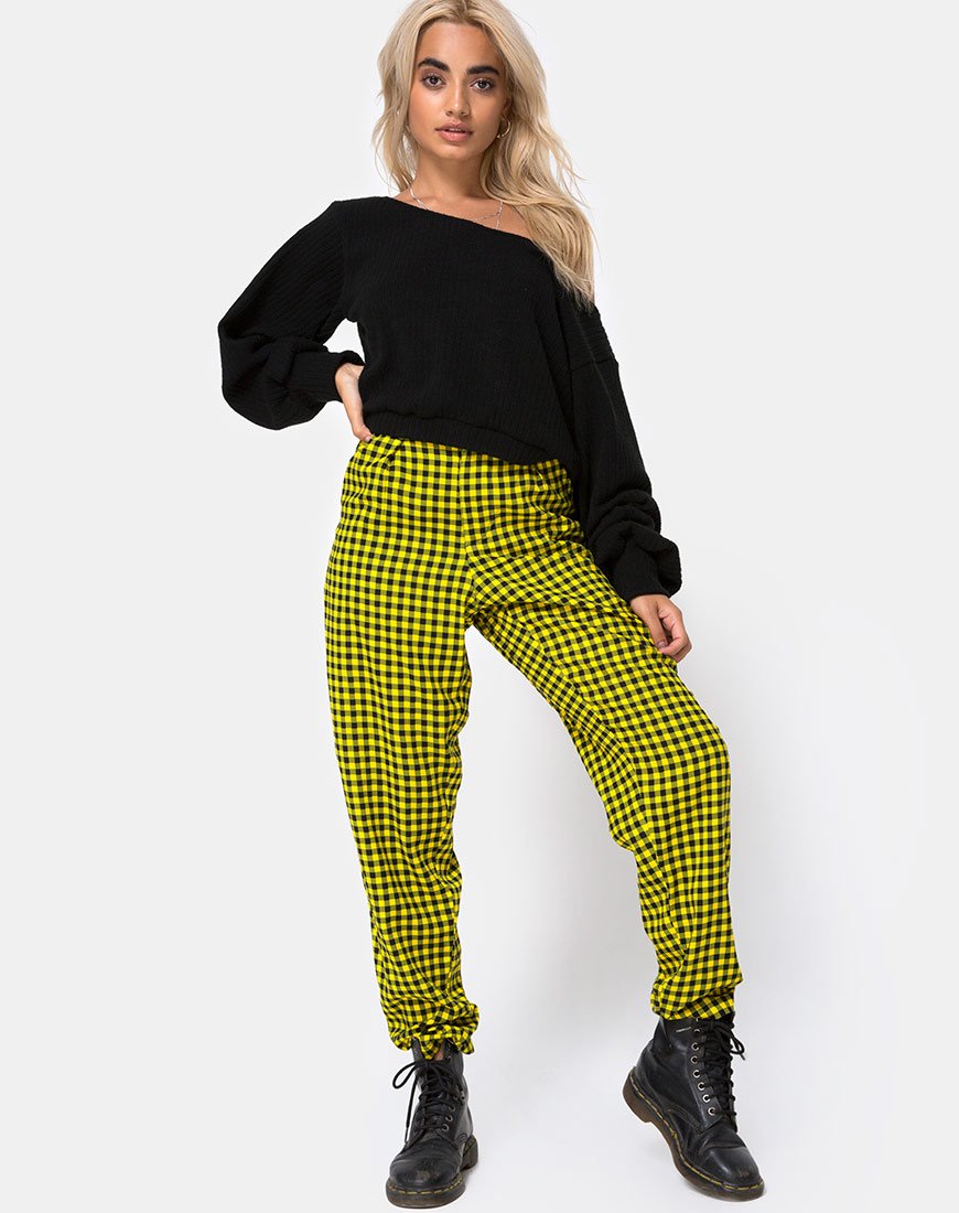 Pantalón Dastan en amarillo guinga medio