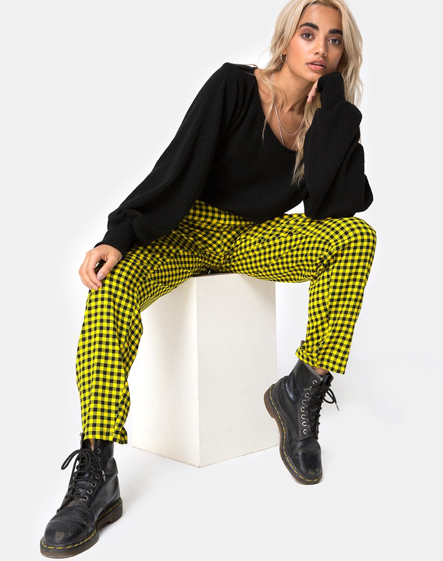 Imagen de Dastan Pantalones en Gingham Medio Amarillo