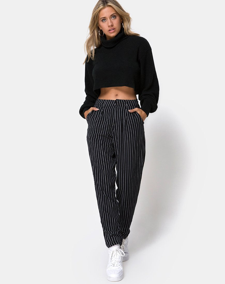 Imagen del pantalón Dastan de raya diplomática negro