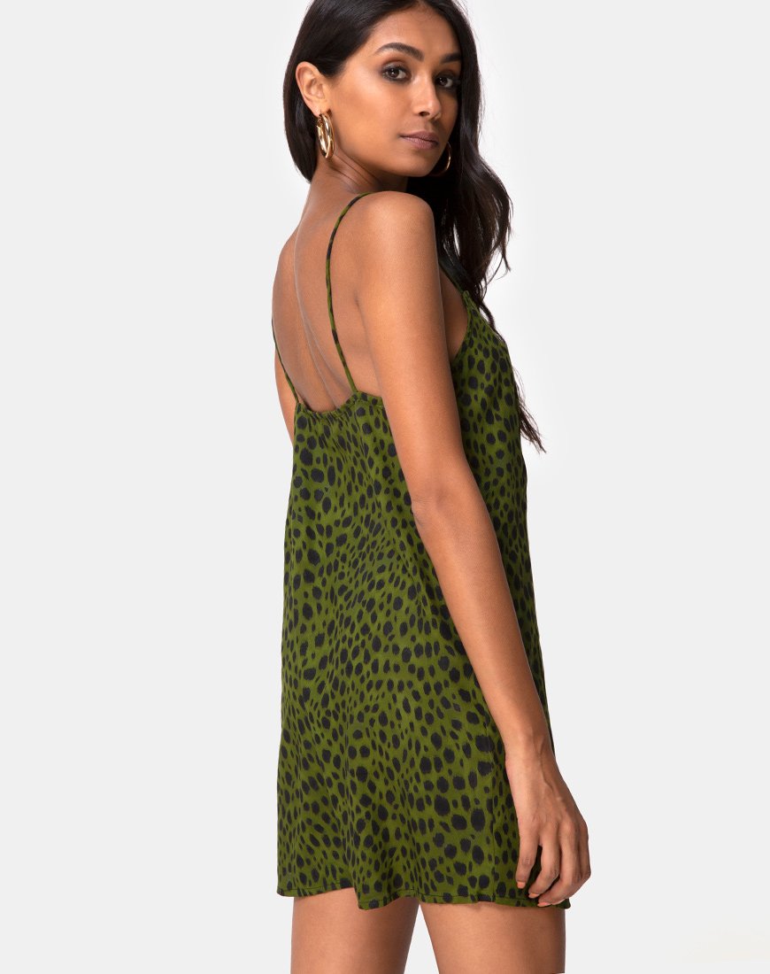 Imagen de Datista Slip Dress in Cheetah Khaki