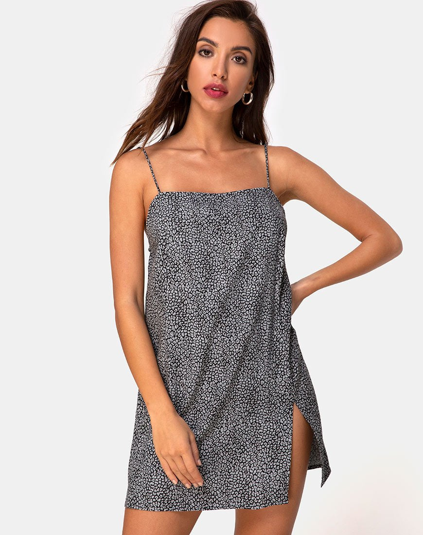 Datista Slip Dress en Leopardo Gris