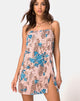 Imagen de Datista Mini Vestido en Flor de Selva Azul y Crema