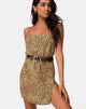 Imagen de Datista Slip Dress in Mini Tiger Marrón