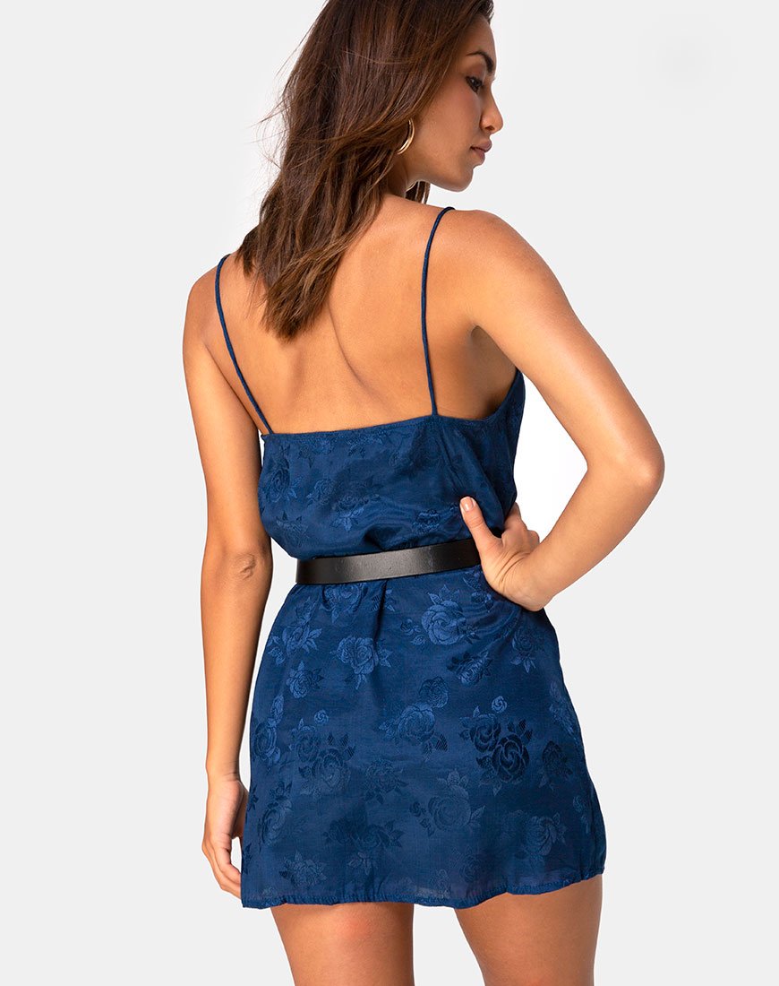 Imagen de Datista Slip Dress in Satin Rose Navy