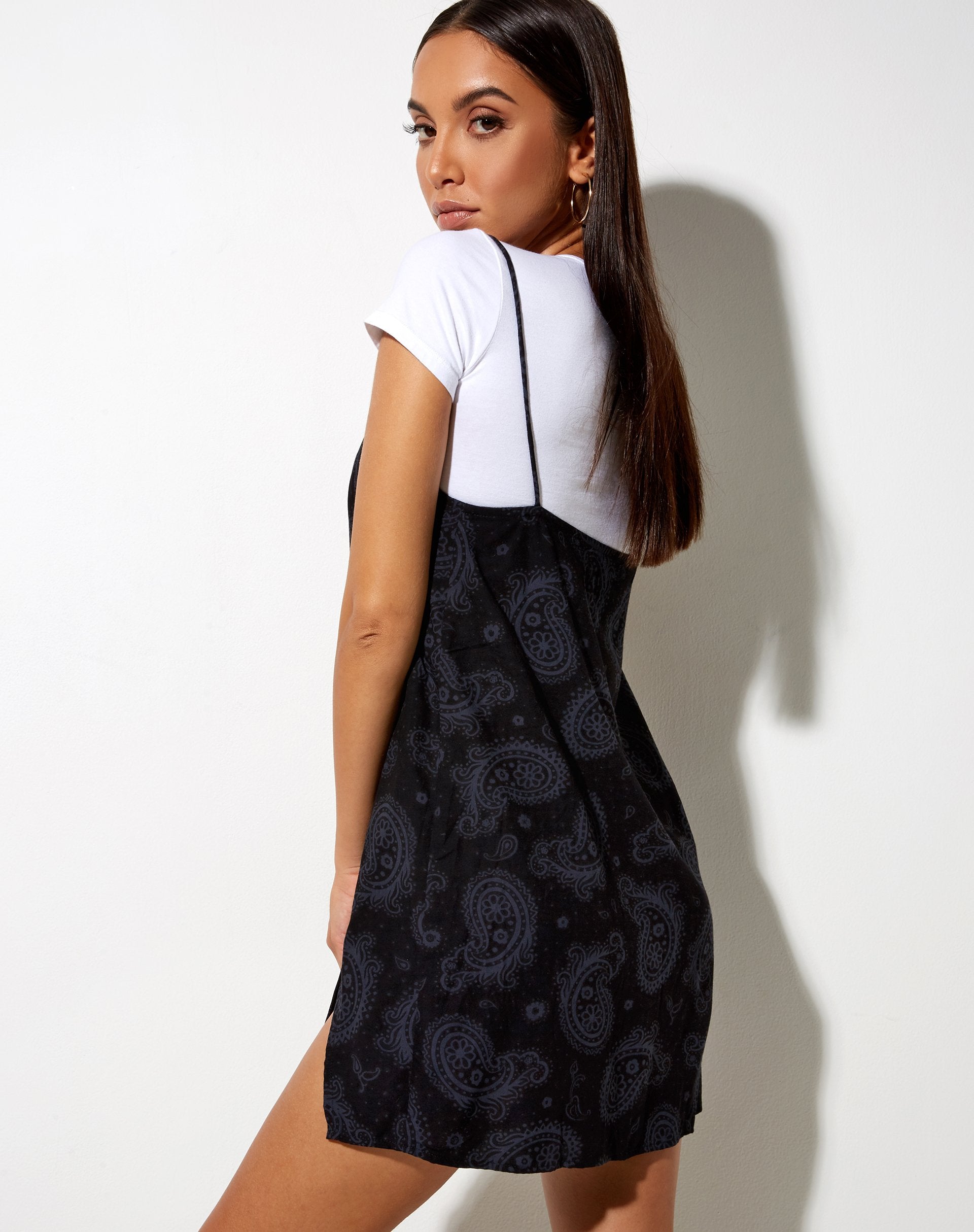 Imagen de Datista Slip Dress in Persian Night Negro