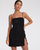 Imagen de Datista Slip Dress in Satin Rose Negro