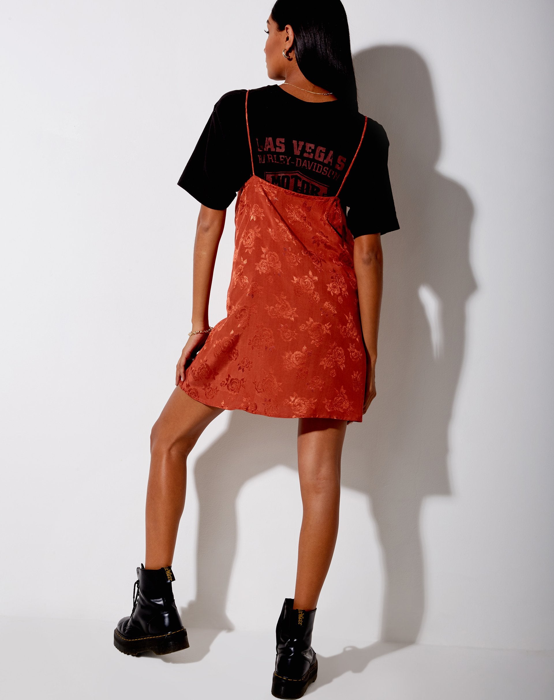 Imagen de Datista Slip Dress en Satén Rosa Cobre