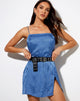 Imagen de DATISTA DRESS SATIN ZEBRA BLUE BONNET