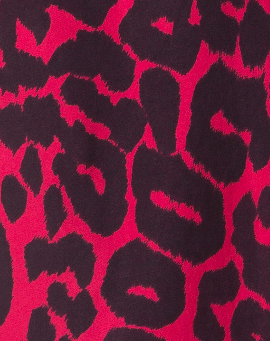 Imagen del vestido Datista en jaguar oversize rojo