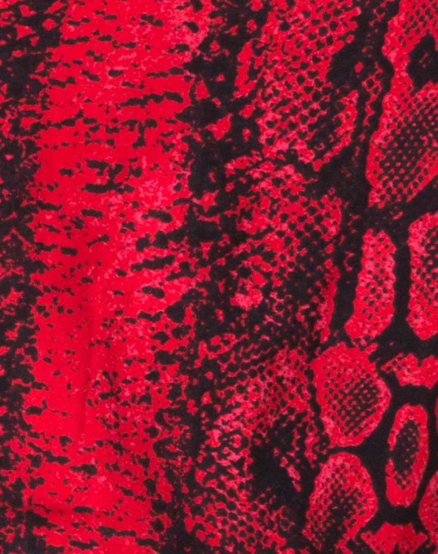 Imagen de Datista Slip Dress in Red Snake