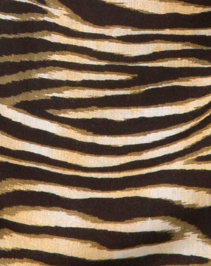 Imagen de Datista Slip Dress in Zips Zebra Marrón
