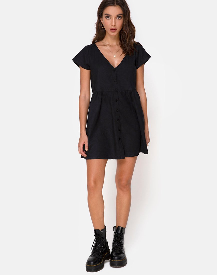 Imagen de Deira Babydoll Dress in Black