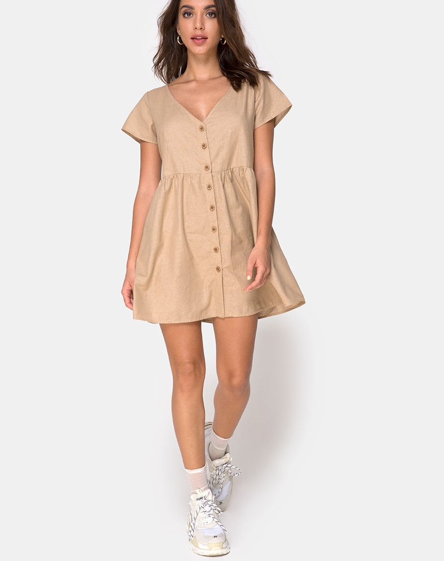Imagen de Deira Babydoll Dress in Stone