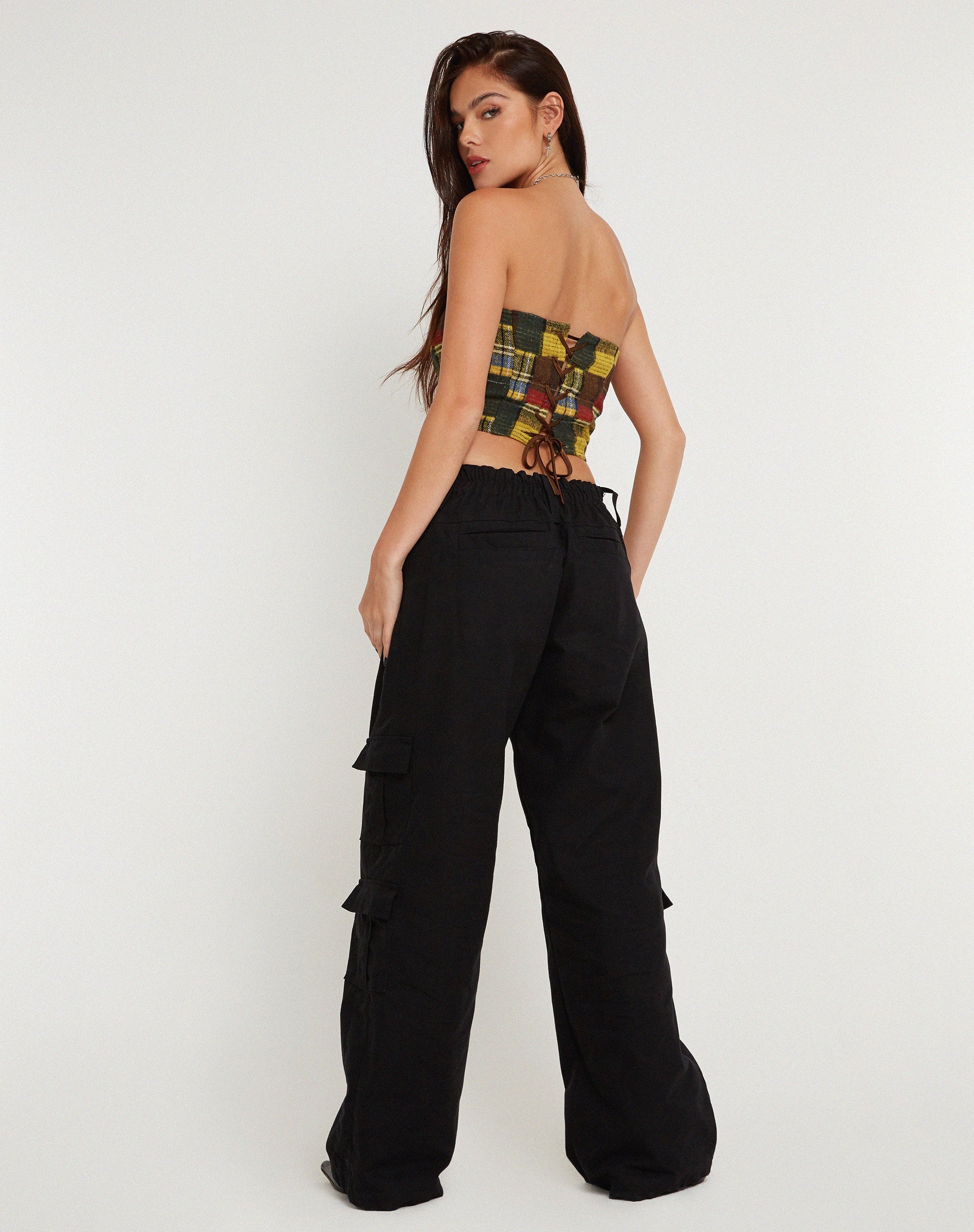Imagen de Delny Bandeau Top in Mix Tartans