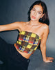 Imagen de Delny Bandeau Top in Mix Tartans