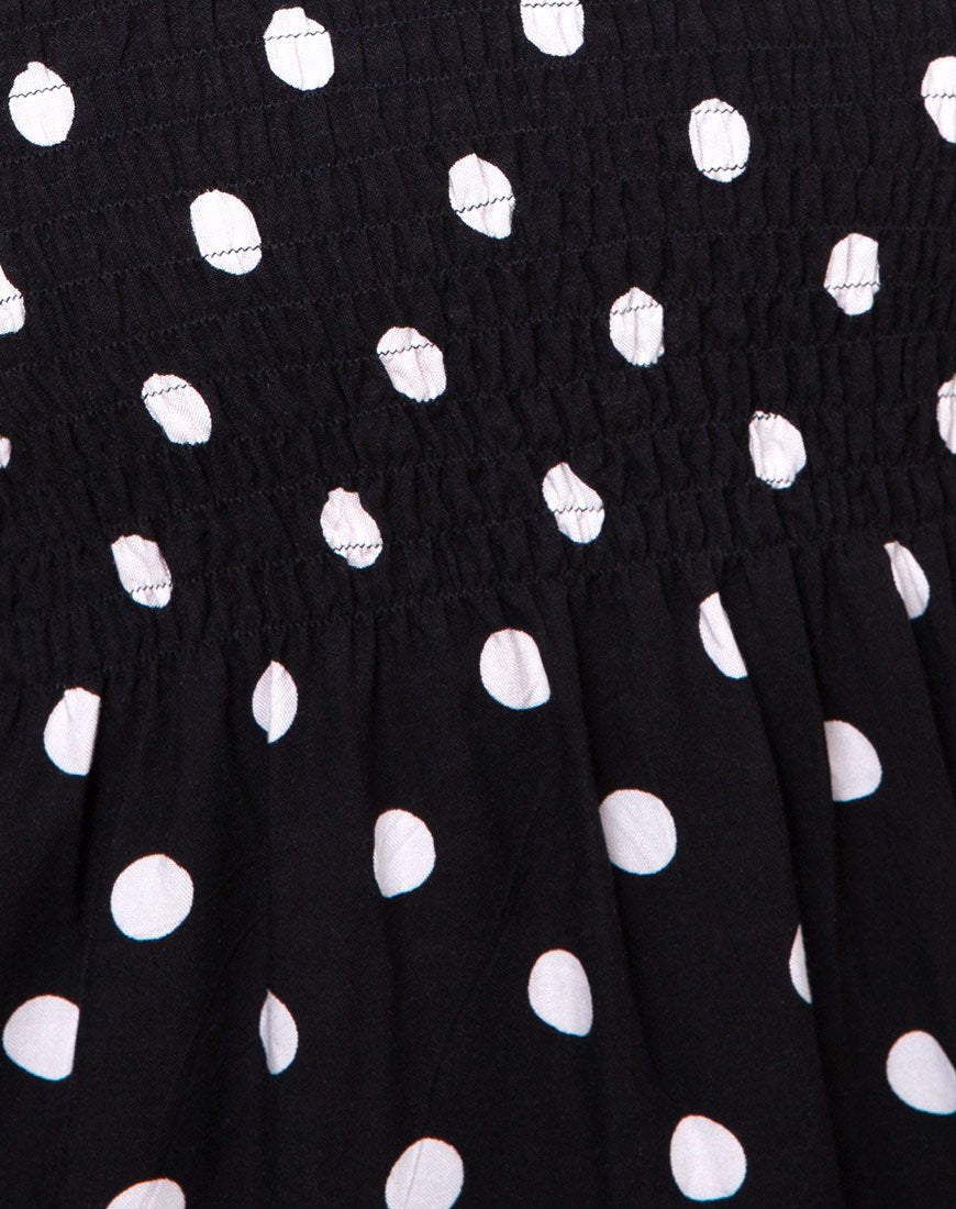 Imagen de Deloya Midi Dress in 80s Polka Negro