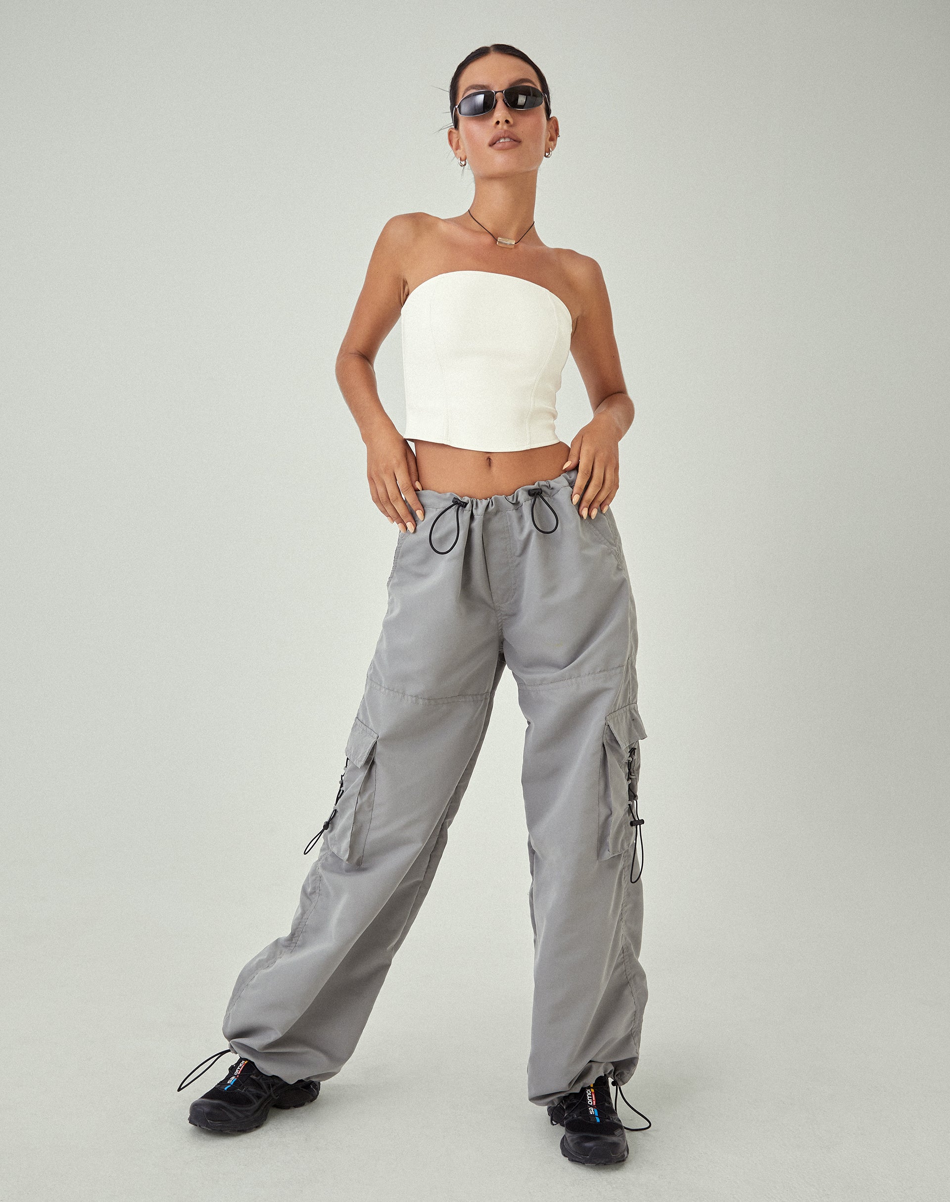 imagen de MOTEL X JACQUIE Dena Corset Top en PU Off White