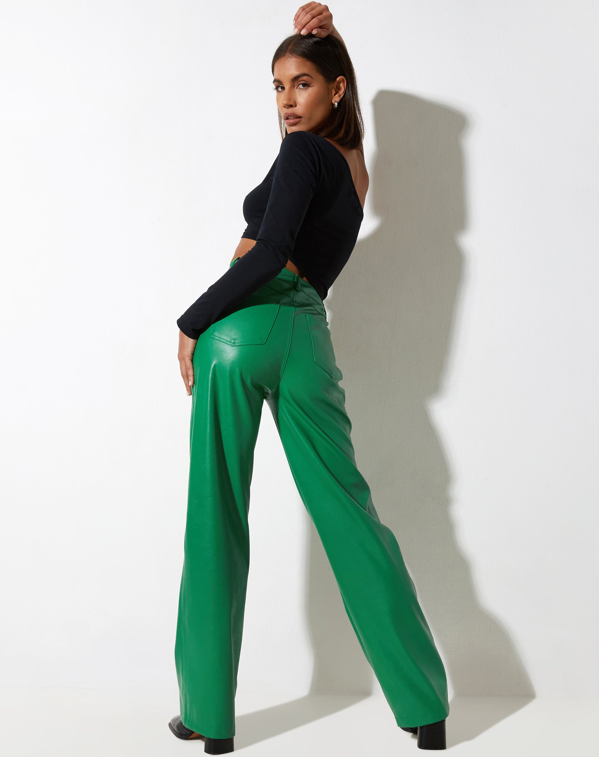 imagen de Zoka Trouser en Pu Kelly Green