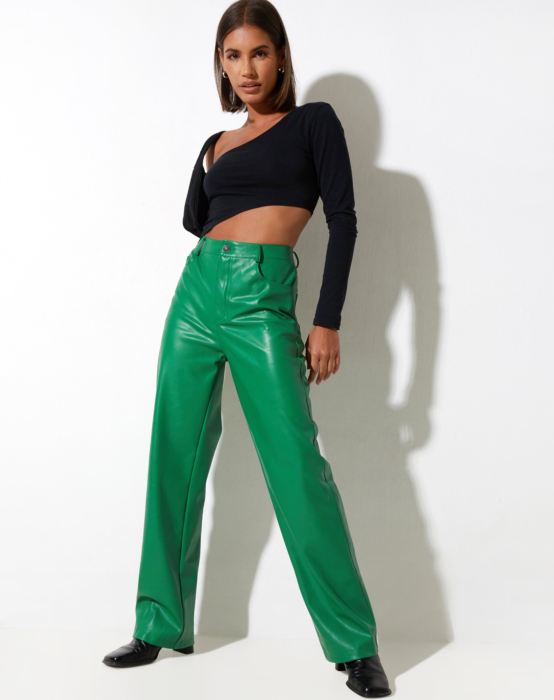 imagen de Zoka Trouser en Pu Kelly Green