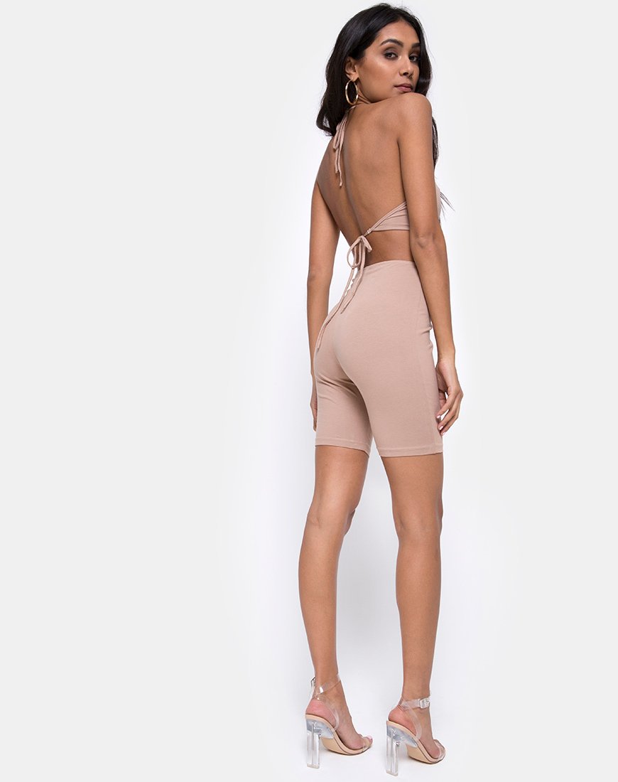 Imagen de Dequa Cutout Unitard en Jersey Tan