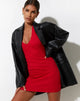 imagen de Desak Mini Dress in Rib Racing Red