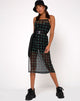 Imagen del vestido Desire Midi Dress en Hidden Charm Negro/Menta piperita