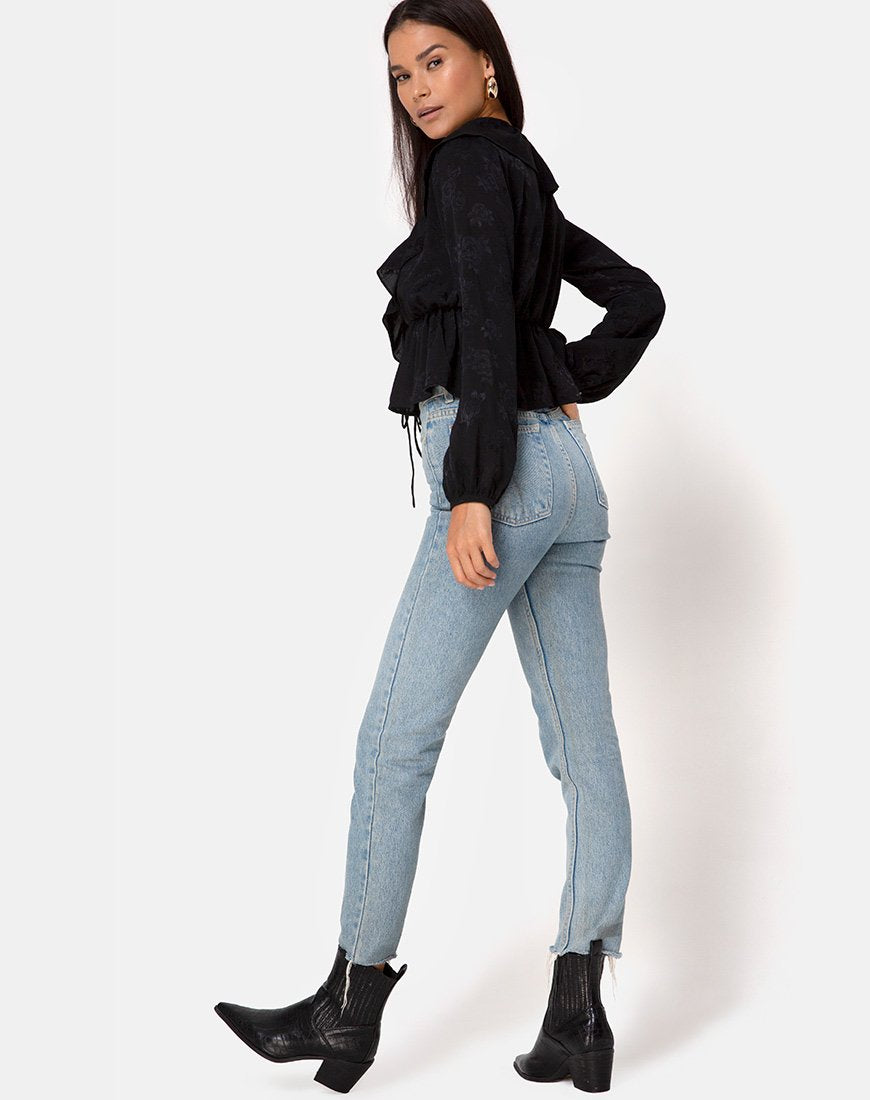 Imagen de Diar Top en rosa satinado Negro