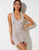 Imagen de Dilada Bodycon Dress in Tonal Zebra