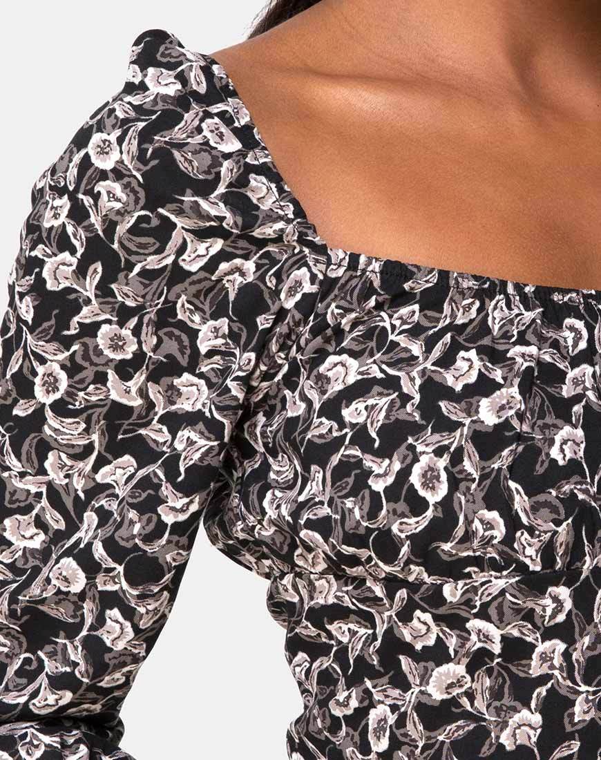 Imagen de Dimen Crop Top En Wild Tulip Negro