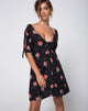 Imagen de Dinda Swing Dress in Midnight Rose