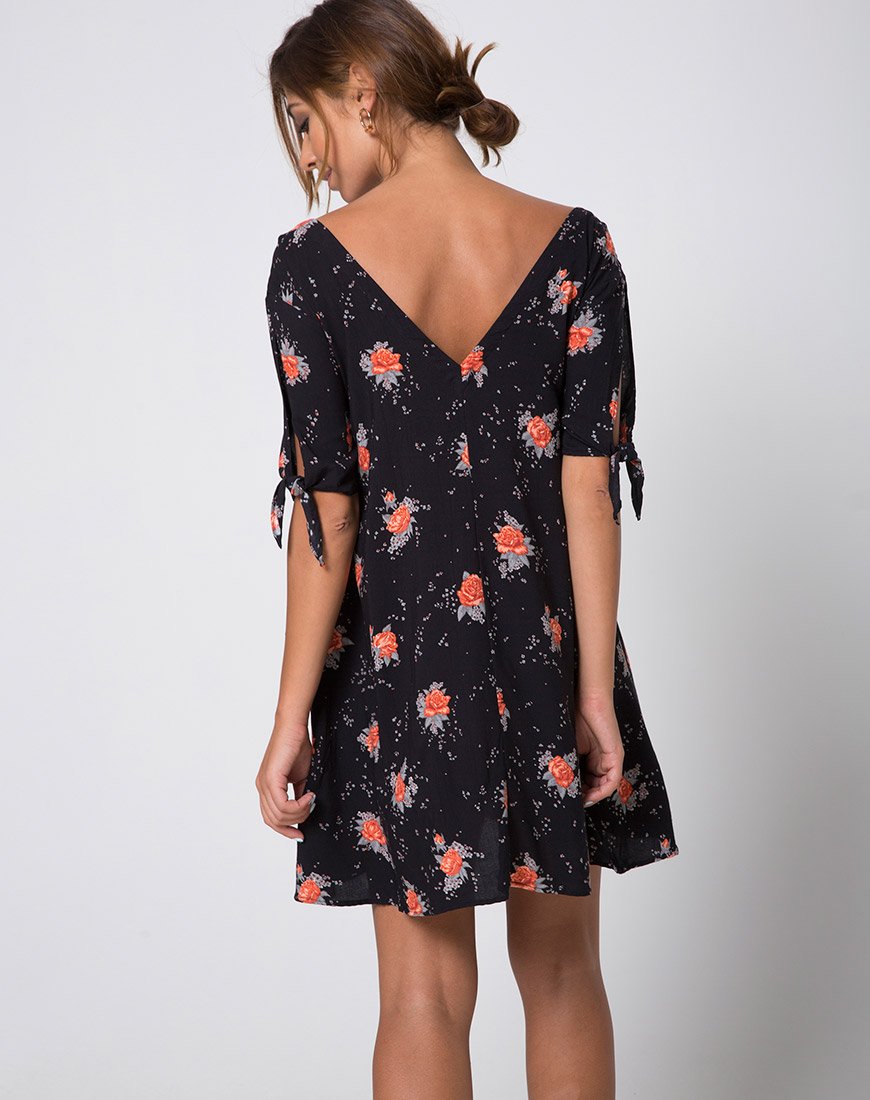 Vestido Dinda Swing en rosa medianoche