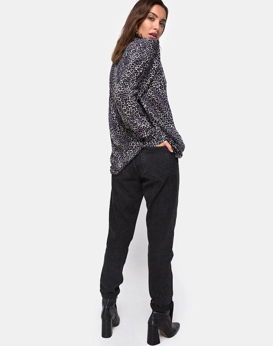 Imagen de Camisa Disam en Rar Leopard Gris