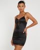 imagen de Ditika Mini Dress in Satin Black